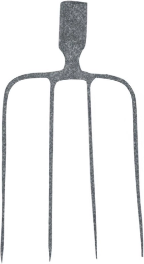 Smedede fireforkede greb uden skaft med hammerlak