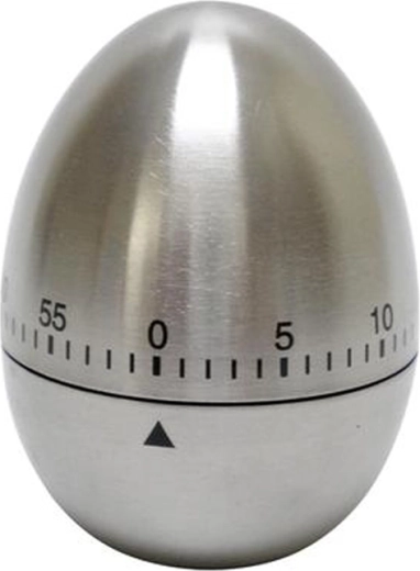 Køkkenminutur i æggeform af rustfrit stål