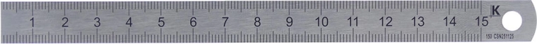 Stålmåleskala 300 mm INOX Kmitex