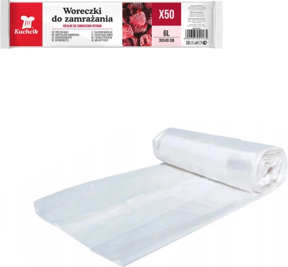Fryseposer 6 l 30×40 cm KUCHCIK, 50 stk.