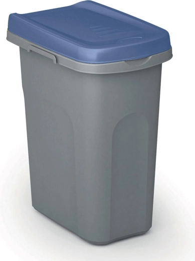 Affaldssorteringsbeholder HOME ECO SYSTEM 40 l, grå med blåt låg