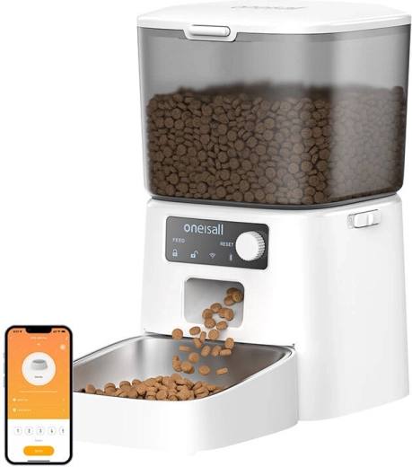 Smart foderautomat Oneisall Pro hvid