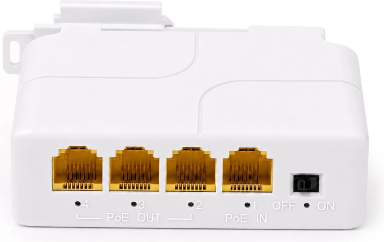 Gigabit PoE-extender RENEW FORCE med 4 porte