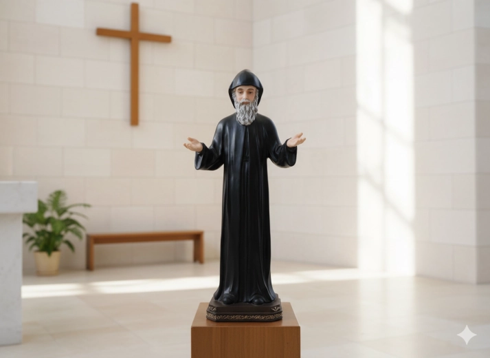 Statue af den hellige Charbel 40 cm
