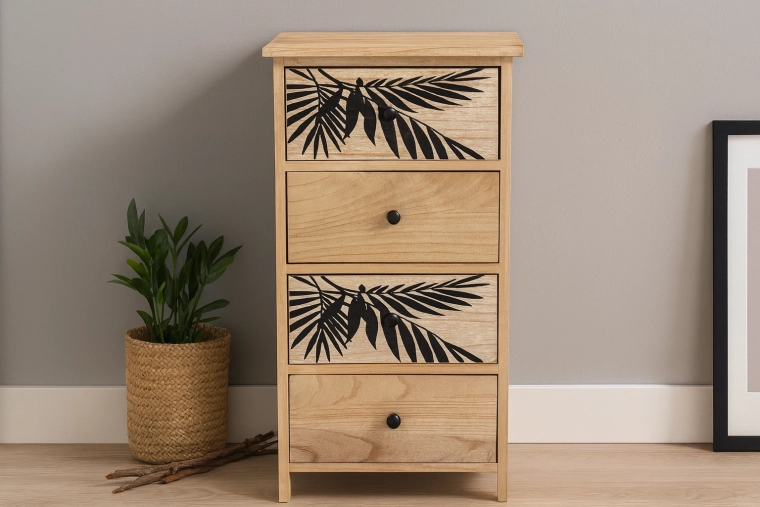 Kommode med 4 skuffer Zofia 40 × 29 × 73 cm
