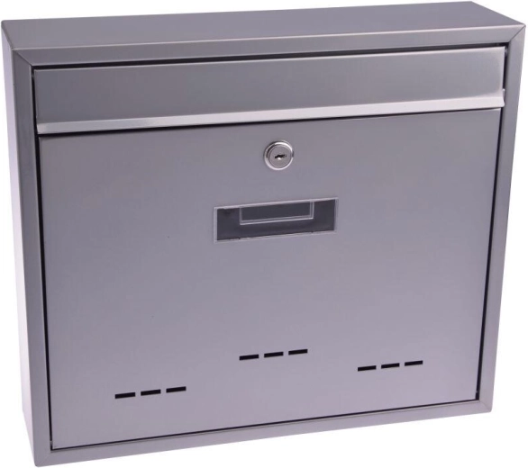 Postkasse Radim, rustfrit stål, bagindkast 360 × 310 × 90 mm