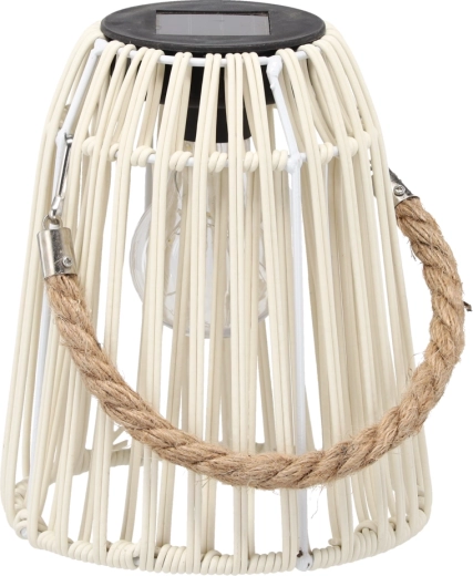 Solcelledrevet hvid LED-lampion 18 cm