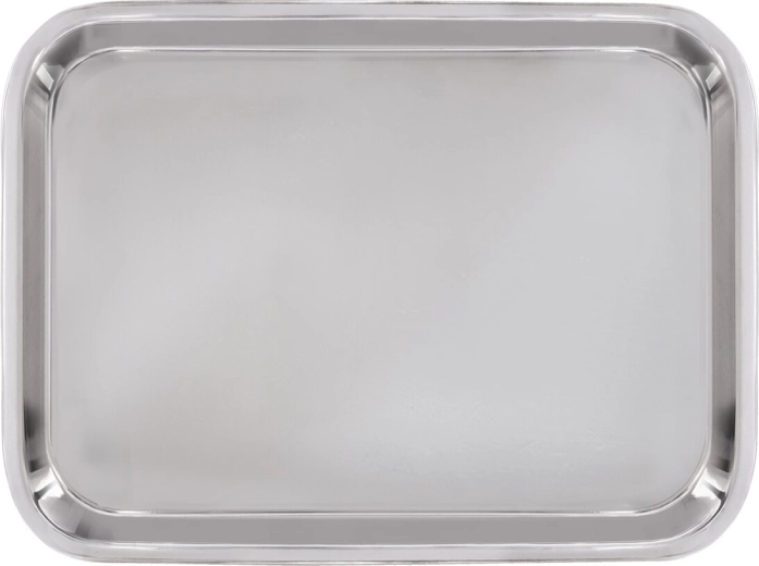 Serveringsbakke i rustfrit stål 39,5 × 27,5 cm - 1 stk.
