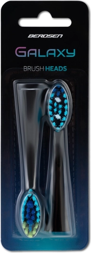 Udskiftelige hoveder til sonisk tandbørste Berdsen Galaxy, 2 stk.