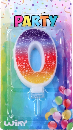 Festlys med tallet 0 og stjerner