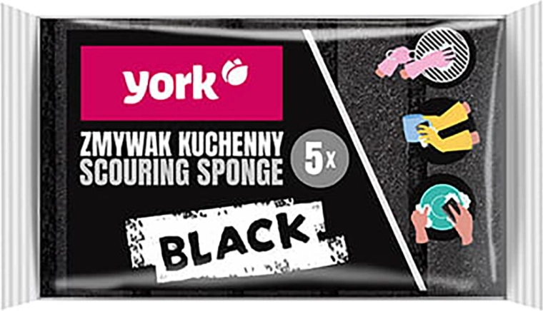 Opvaskesvamp sort 5 stk.