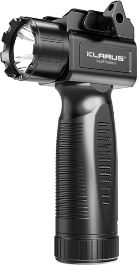 Taktisk våbenlygte KLARUS GL5 1350 lm med håndtag og montering på skinne