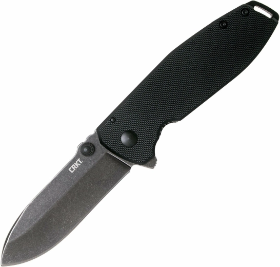 CRKT Squid XM Black foldekniv 7,5 cm Black Stonewash, sort G10