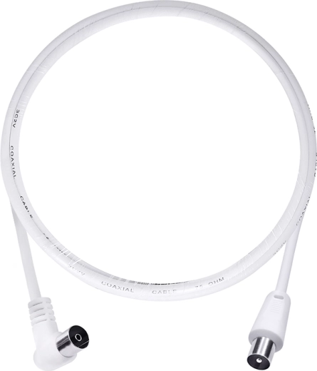 Solight 3C2V-koaksialantennekabel med kombinerede stik, 3 m, hvid