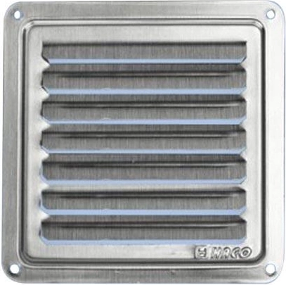 Ventilationsrist i rustfrit stål 150 × 150 mm