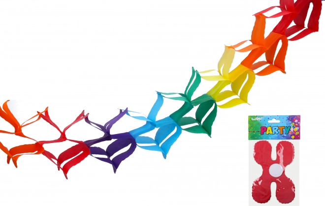 Farverig papirgirlande 3 m