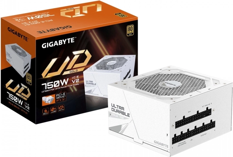 modulær strømforsyning 750 W 80 Plus Gold ATX 3.1 med PCIe 5.1 (UD750GM V2 Ice)