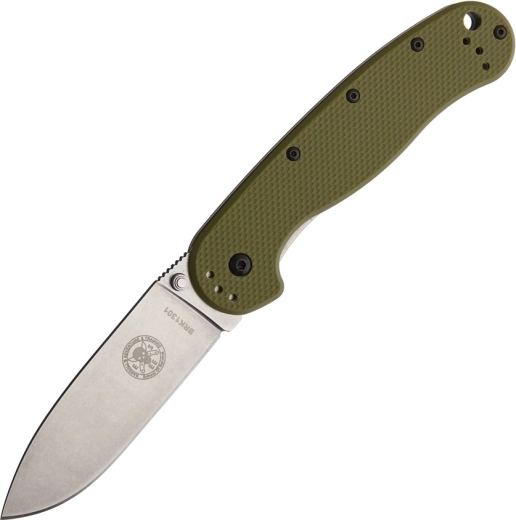 Foldekniv ESEE Avispa OD Green 8,9 cm med stonewash-finish, grøn FRN