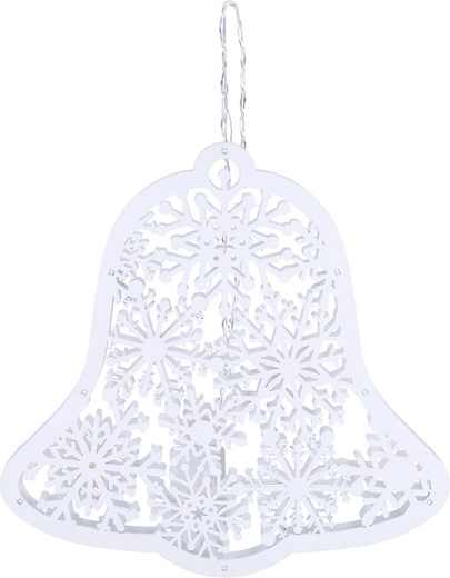 Solight LED træ-juleklokke 30 cm, 9 LED, hvid, med timer