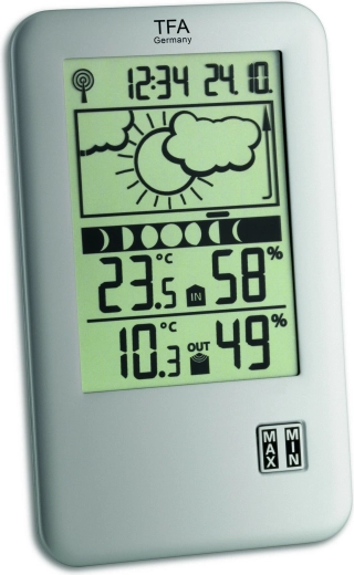 Trådløs vejrstation TFA Neo Plus, sølvfarvet