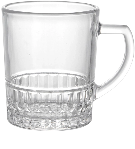 Sæt med 6 glas med hank 240 ml
