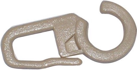Store plastkroge til gardiner, beige (100 stk.)