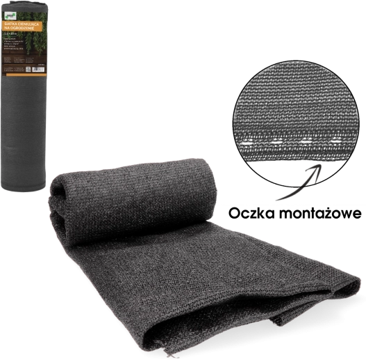 Afskærmningsnet til hegn antracit 1,5 × 25 m 135 g/m² 90 %