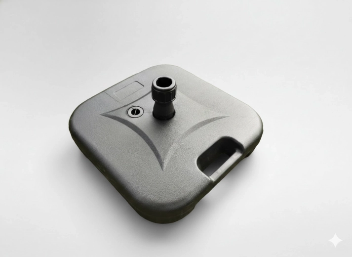 Base til havesolparasol til vand 19 l, 44 × 44 × 12,5 cm, sort