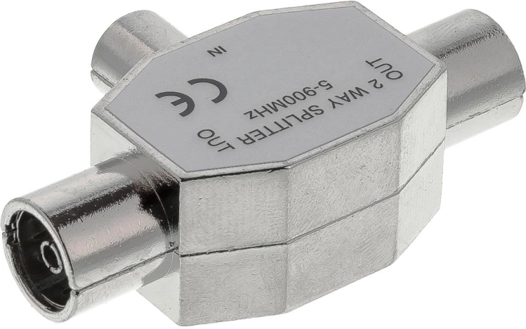 Sencor koaksial 2-vejs fordeler 1M–2F, nikkel