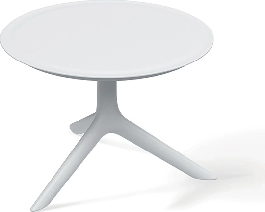 Lavt rundt Rimo-bord hvidt