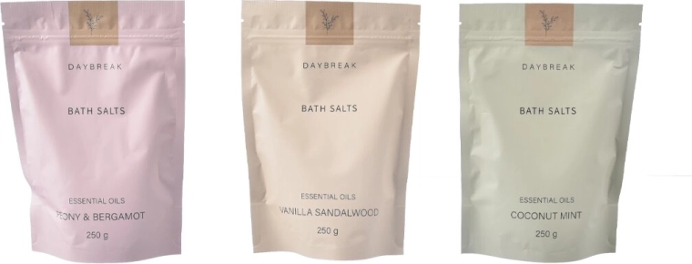 Badesalt til badekar 250 g – 3 varianter