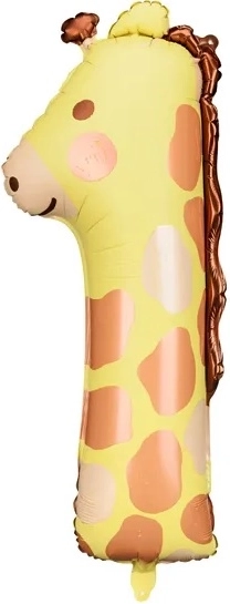 Giraff folieballon tal 1 - 42 x 90 cm