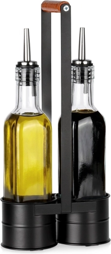 Glas-sæt til olie og eddike i holder 2×250 ml
