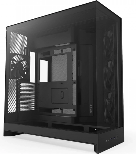 NZXT H9 Flow midi tower med vindue, sort