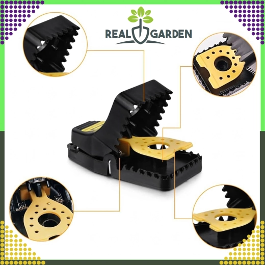 Sæt med 4 plastfælder til mus og rotter med guillotinmekanisme