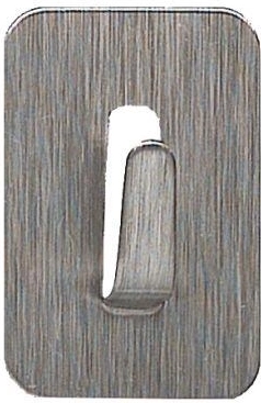 Selvklæbende rektangulære kroge i rustfrit stål 2,5 × 3,5 cm (4 stk.)