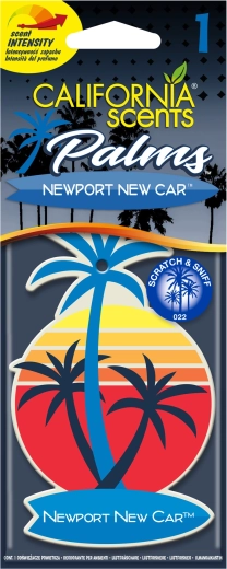 Hængeduft til bil California Scents Palm Newport New Car