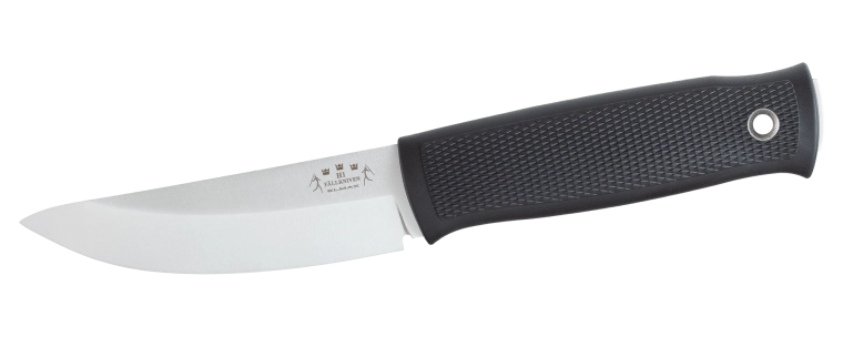 Fällkniven H1 Elmax jagtkniv 10 cm, sort, Thermorun, Zytel-skede