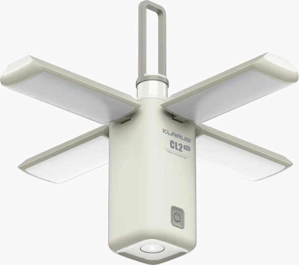 Klarus CL2 Pro White campinglampe 750 lm med justerbare paneler og powerbank