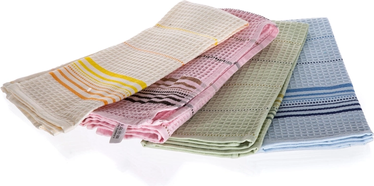 Køkkenhåndklæder LINNA 40 × 60 cm, bomuld, farvemix, 4 stk.