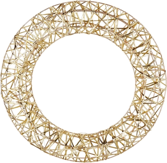Lysende julekrans 40 cm, 30 LED, gylden