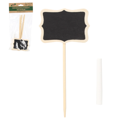 Sæt med 6 træskilte til planter 8 × 17 cm
