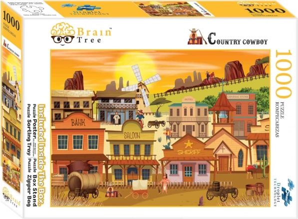 Puslespil BRAIN TREE westernby 1000 brikker