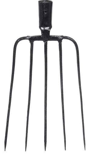 Smedede greb med 5 tænder uden skaft