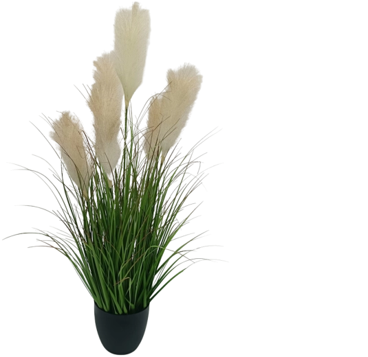 Kunstig pampasgræs i potte, beige, 105 cm Garden Line