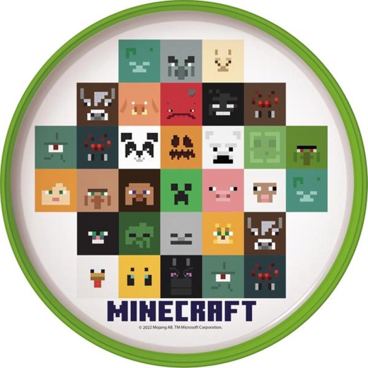 Plasttallerken med skridsikker bund MINECRAFT 22 cm