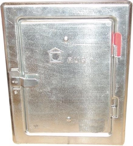 Galvaniseret skorstenslåge 140 × 205 mm