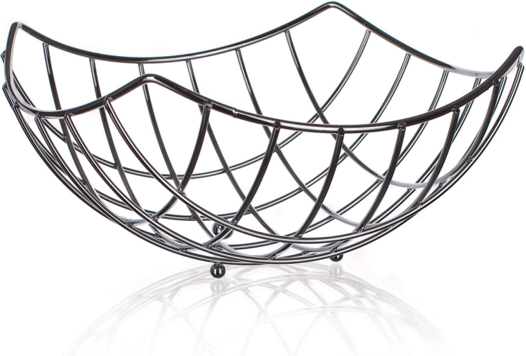 Frugtkurv Linea 24 × 24 × 12 cm krom