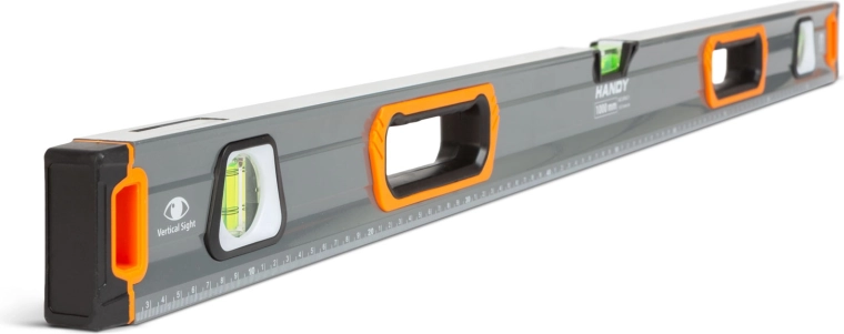 Magnetisk aluminiumsvaterpas med lineal og spejllibel 1000 mm