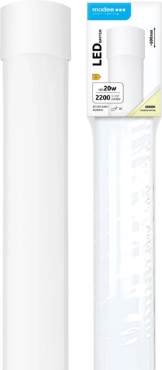 Modee Batten LED armatur 20 W, 600 mm, 2200 lm, neutral hvid, IP20